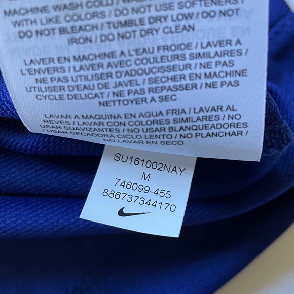 NIKE LOS ANGELES RAMS Mens Medium Polo Shirt Blue Short Sleeve Dri Fit NWT - Picture 11 of 14